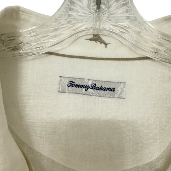 Tommy Bahama 100 % Linen Embroidered Button Up Long Sleeve Men's Shirt size XXL - Picture 4 of 7